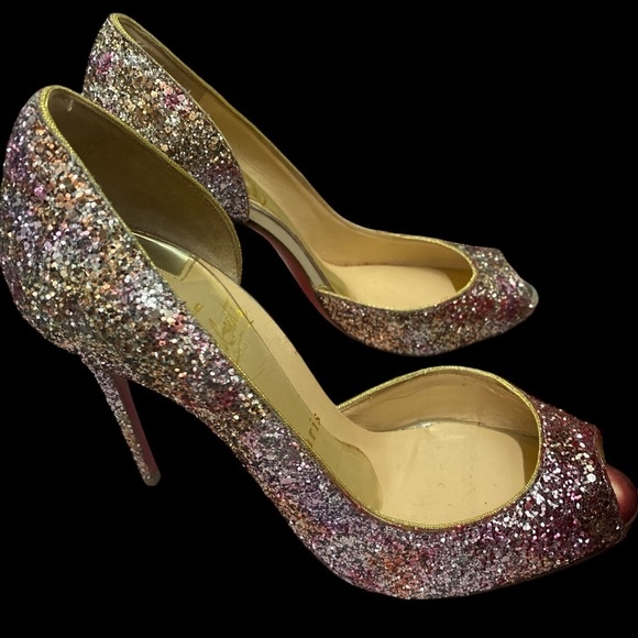 Christian Louboutin Peep Toe Heels - Picture 3 of 9